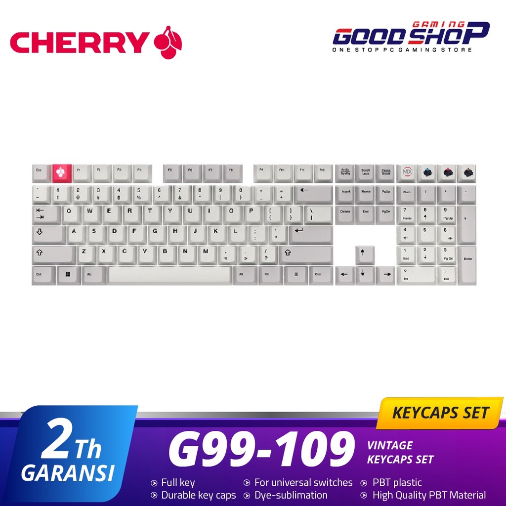 CHERRY MX Vintage Keycap Set - G99-109-EU-ZUB-01