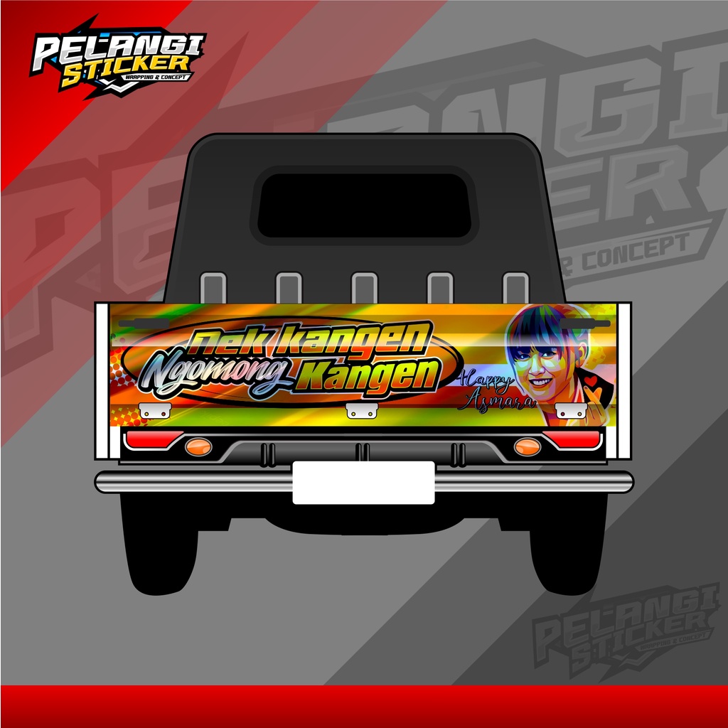 Stiker Hologram Stiker Grandmax Pintu Bak Belakang Stiker Pintu Bak Belakang Pickup No01 Stiker Gran