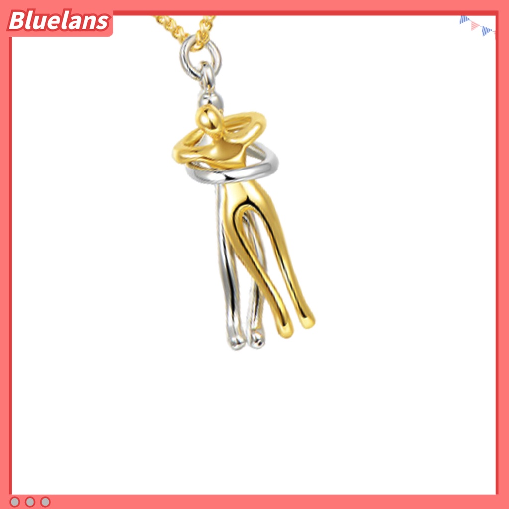 Kalung Rantai Klavikula Dengan Liontin Bentuk Hug Untuk Pria Dan Wanita