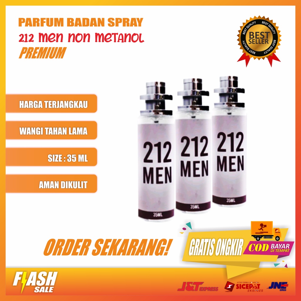 Parfum Badan Pria Tahan Lama 24 Jam - TERLARIS! Parfum Badan 212_MAN Non Metanol - Parfum Badan Cowo
