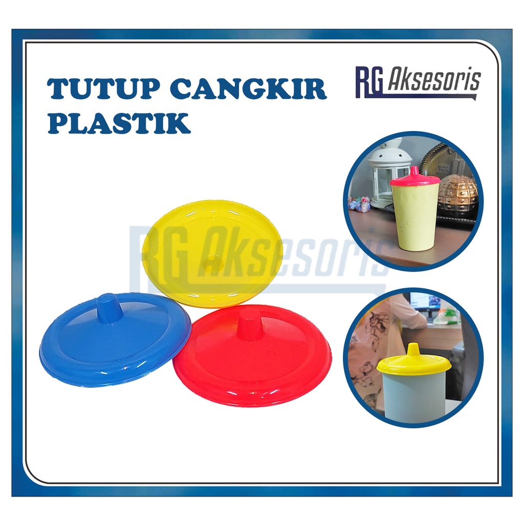 Jual Rgaksesoris Tutup Gelas Plastik Mahkota Glass Lid Tutup Gelas Cangkir Mug Plastik 2259