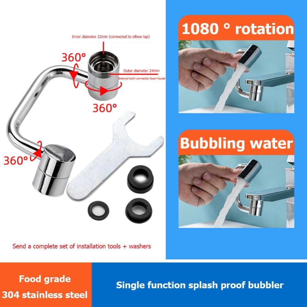 Kran Dapur Nanas Anti Splash1080° Faucet Nozzle Adapter Keran Kamar Mandi