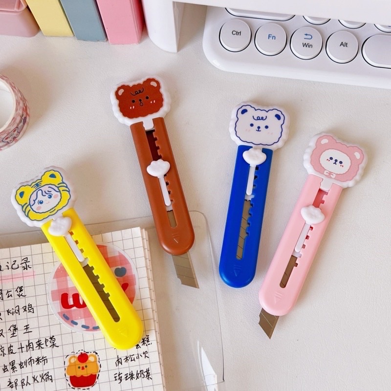 cute cutter mini korean style cutter cartoon knive pisau imut