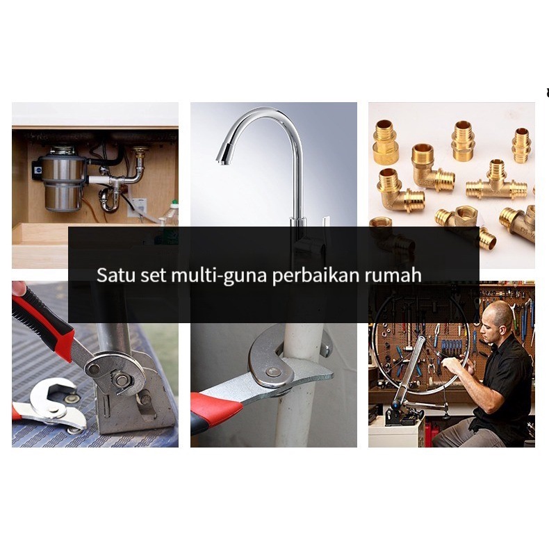 (ada stok, dikirim dari jakarta) Wrench Profesional 48 In 1 kunci pas baut mur, alat pertukangan serbaguna praktis 1 Set Isi 2 murah bagus