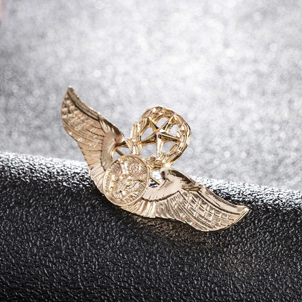 Agustina Sayap Elang Bros Trendi Kreatif Aksesoris Pakaian Hadiah Untuk Laki-Laki Sweater Korsase Berujung Lima Bintang Kerah Dekorasi Pria Lencana