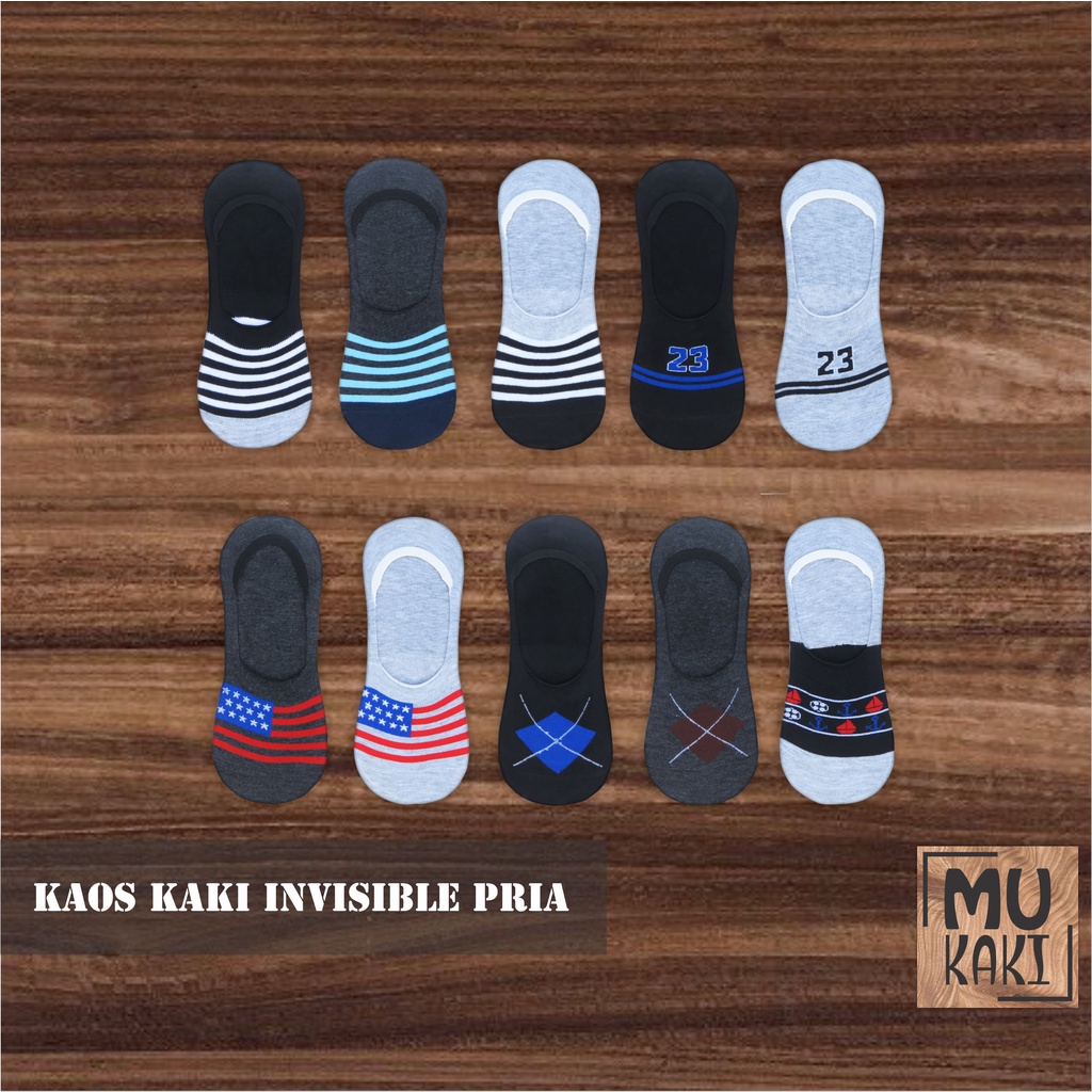 Paket Kaos Kaki Pendek Hidden Socks / Invisible Socks Mix 12pc Mukaki