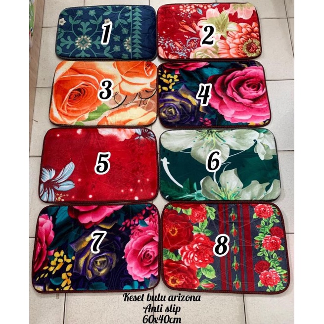keset bulu arizona anti slip/ keset kamar anti slip /keset motif/ keset bulu motif anti slip