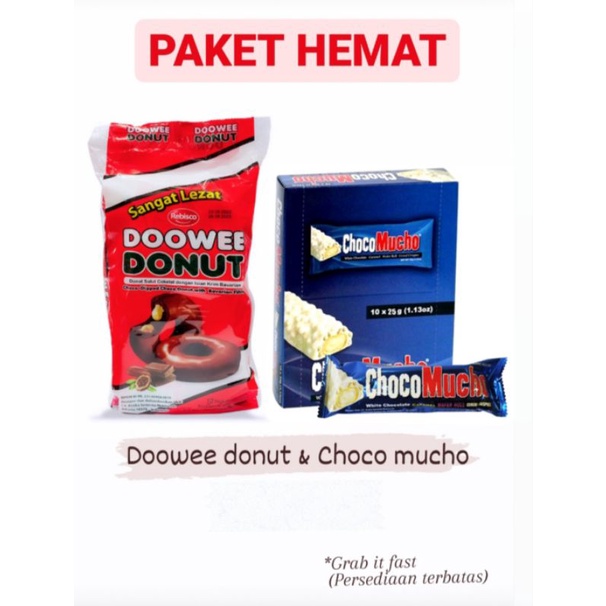 

PAKET HEMAT DOOWEE DONUT & CHOCO MUCHO