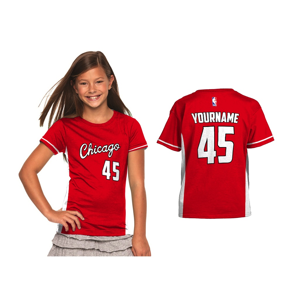 Kaos Anak Jersey Basket Ball Chicago Bulls Full Printing Custom