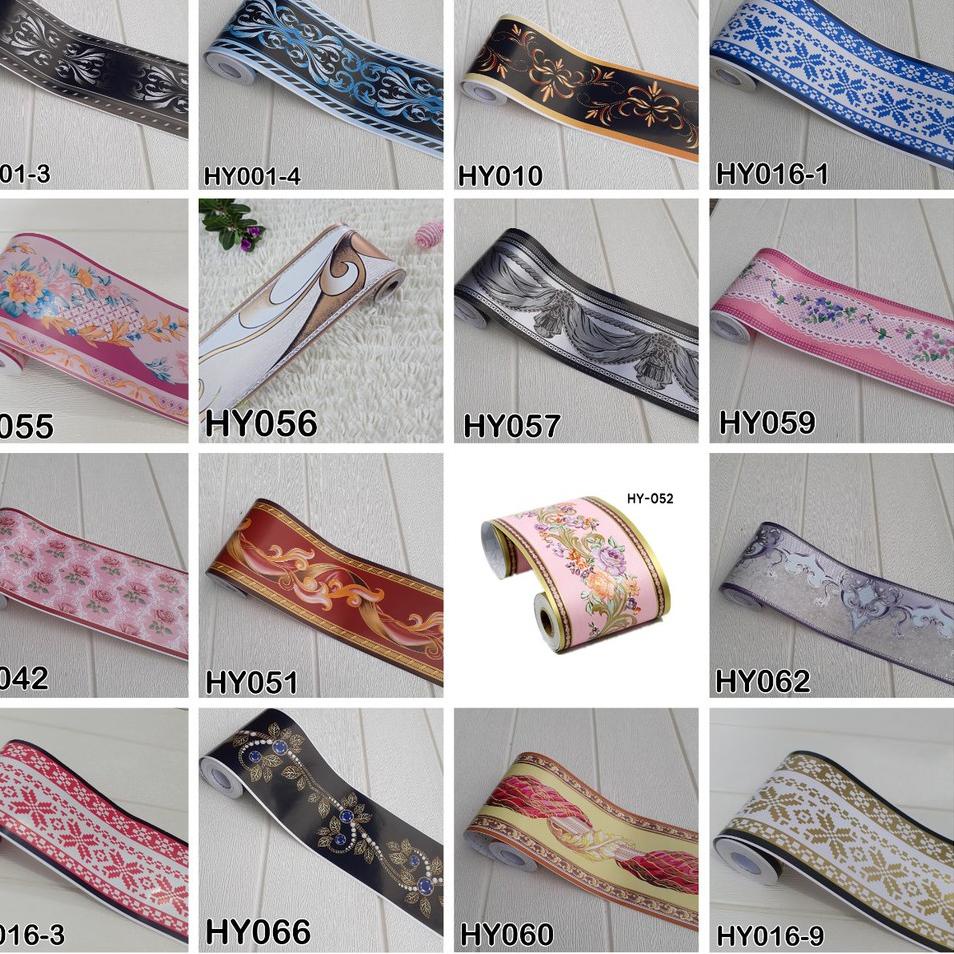 Murah Banget List Border Stiker 10 meter Wall Border List Border Motif Bunga Homedekorationshop Sura