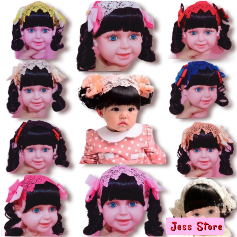 [LC022] Bandana Poni Bunga / Bandana Wig / Bandana Rambut Palsu