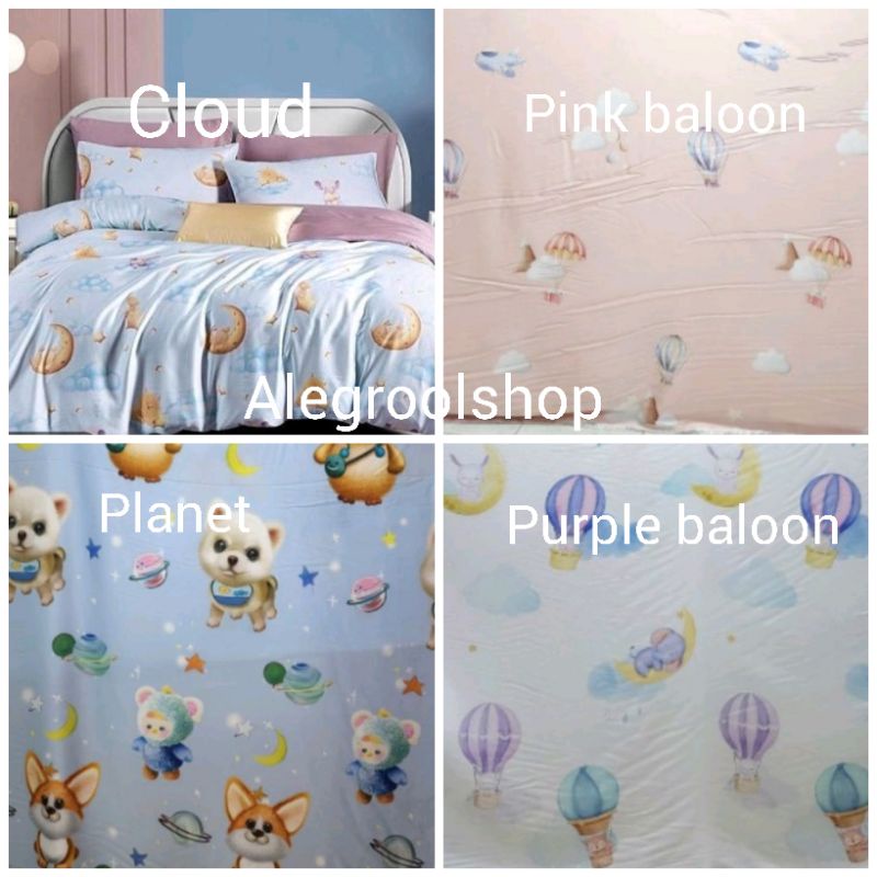 BYAK MOTIF ANAK!! SPREI SUTRA ORGANIK SERAT BAMBOO ORIGINAL TERMURAH