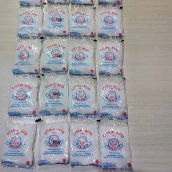 

PROMO HARI INI Citric acid cap gajah 10 bungkus @ 50gr asam citrun , pemutih pembersih pakaian !