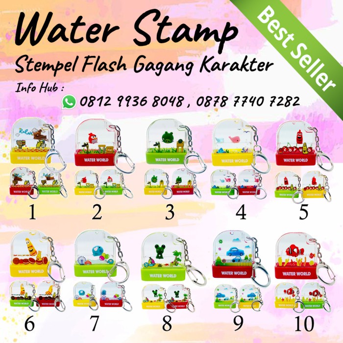 

Cuci Gudang Gagang Water Stamp Stempel Flash Karakter Diskon