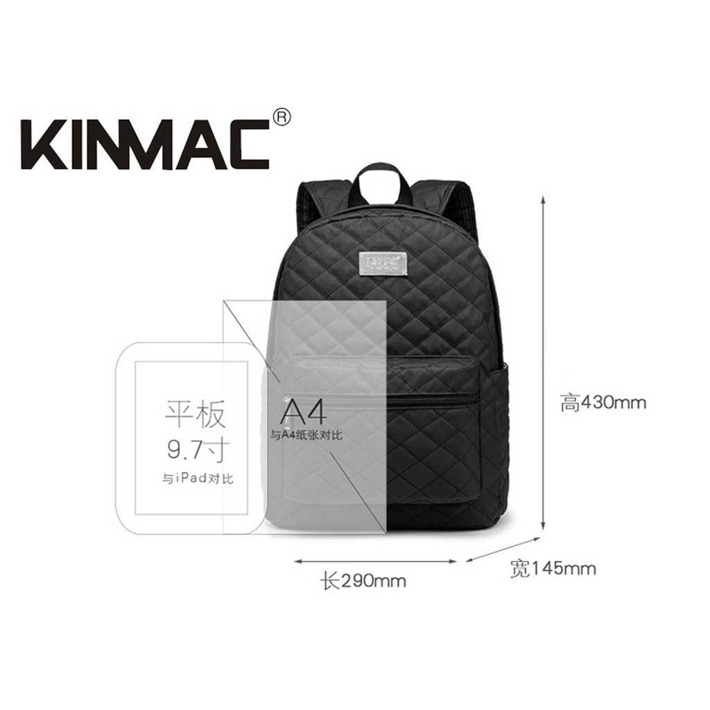 KINMAC ARGYLE Diamond BACKPACK Ransel Tas Laptop Kerja Tas Sekolah Waterproof