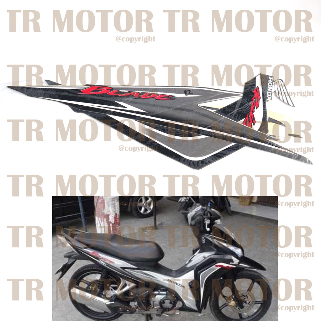 Stiker Motor Blade New 2012 Sticker Striping Lis Full Set Motor