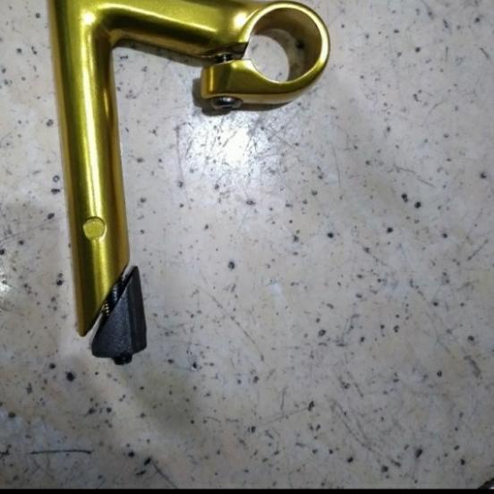 stem sepeda balap jadul aloy uno - gold