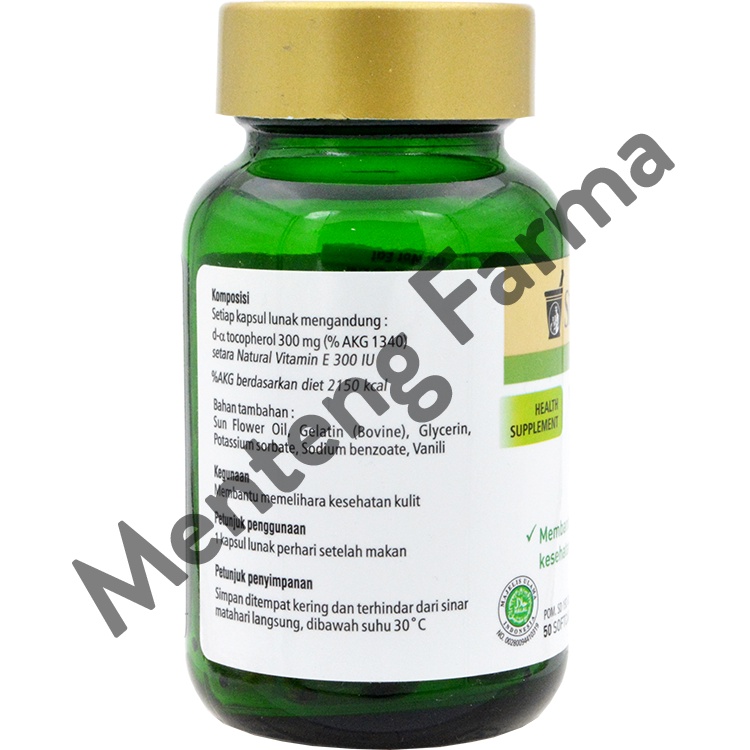 Sido Muncul Natural Vitamin E 300 IU 50 Kapsul Lunak - Vit E 300 IU Kesehatan Kulit