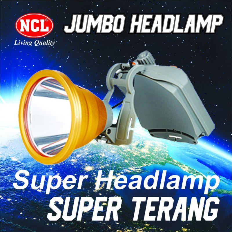 Senter kepala jumbo 150 & 200 watt original ncl 980 cahaya putih dan cahaya kuning