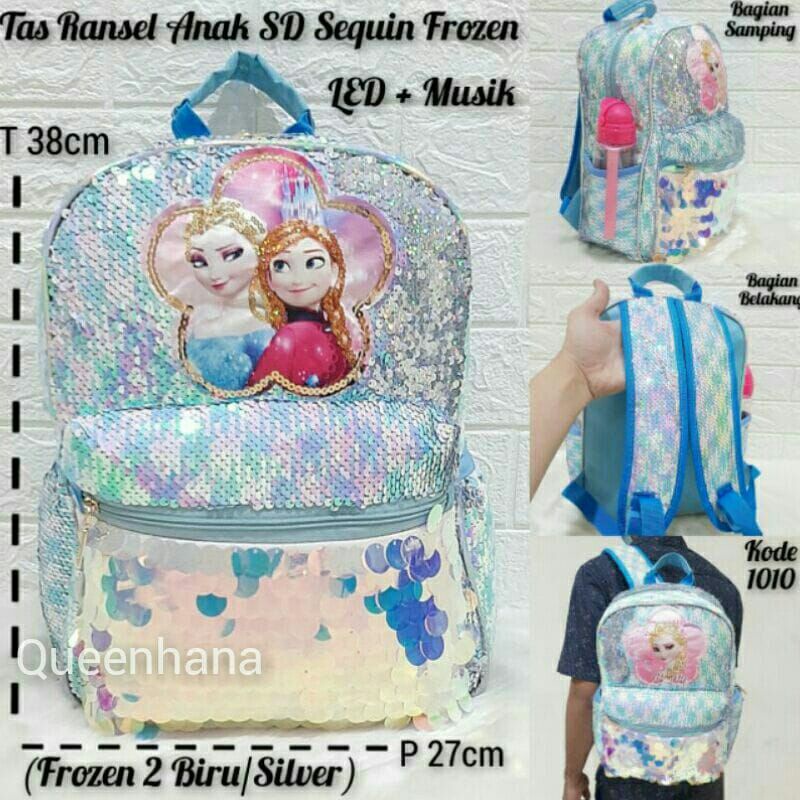 Tas Ransel Sequin Led &amp; Musik  Tas Sequin Tas anak SD Tas Anak Sekolah Sequin