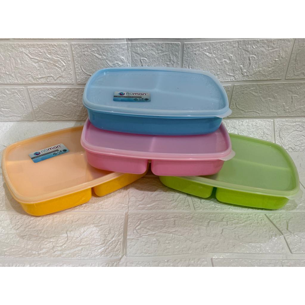 Numan lunch box kotak bekal makan kotak makan anti tumpah sekat 4