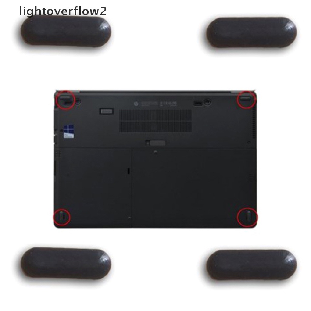 (lightoverflow2) 4pcs / Set Pad Kaki Laptop HP 9470m 9480m Bahan Karet