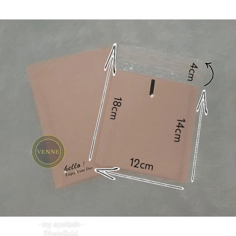 ❣️VENNE MAILER❣️AMPLOP 12x18cm BUBBLE MAILER WRAP ENVELOPE RUSFET PREMIUM SATUAN PACKING POLYMAILER