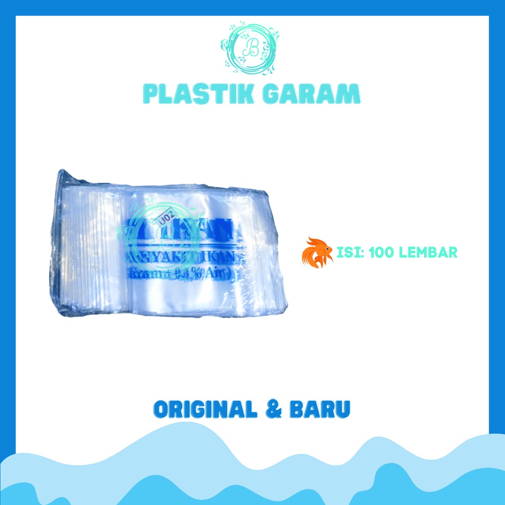 Plastik Garam Ikan 100 Lembar Plastik Garem Ikan Aquarium Aquascape