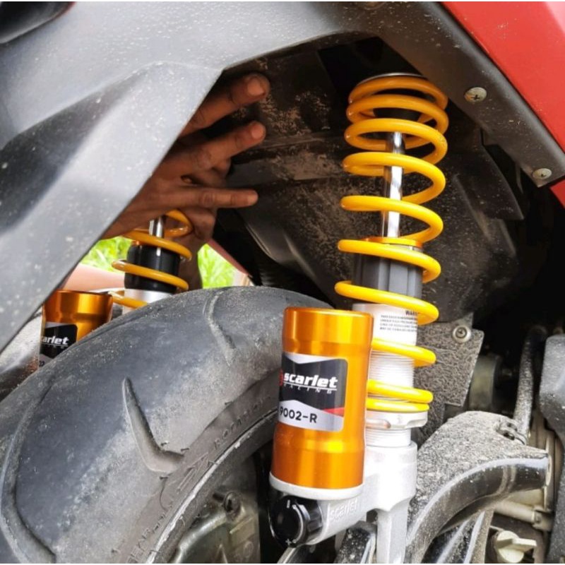 Shock tabung bawah NMAX LAMA nmax OLD dan PCX 335MM click REBOUND SCARLET MODEL OHLINS