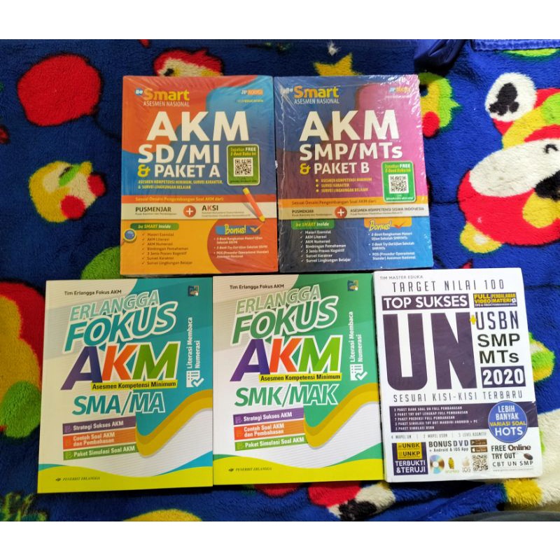 ORIGINAL BUKU AKM SD / MI & PAKET A AKM SMP / MTS & PAKET B ERLANGGA FOKUS AKM SMA/MA FOKUS AKM SMK/