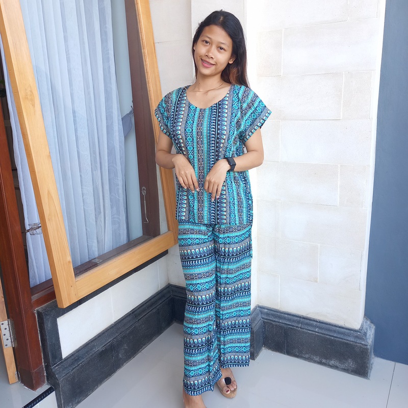 SETELAN CELANA PANJANG BALI BABYDOL PANJANG BAJU TIDUR