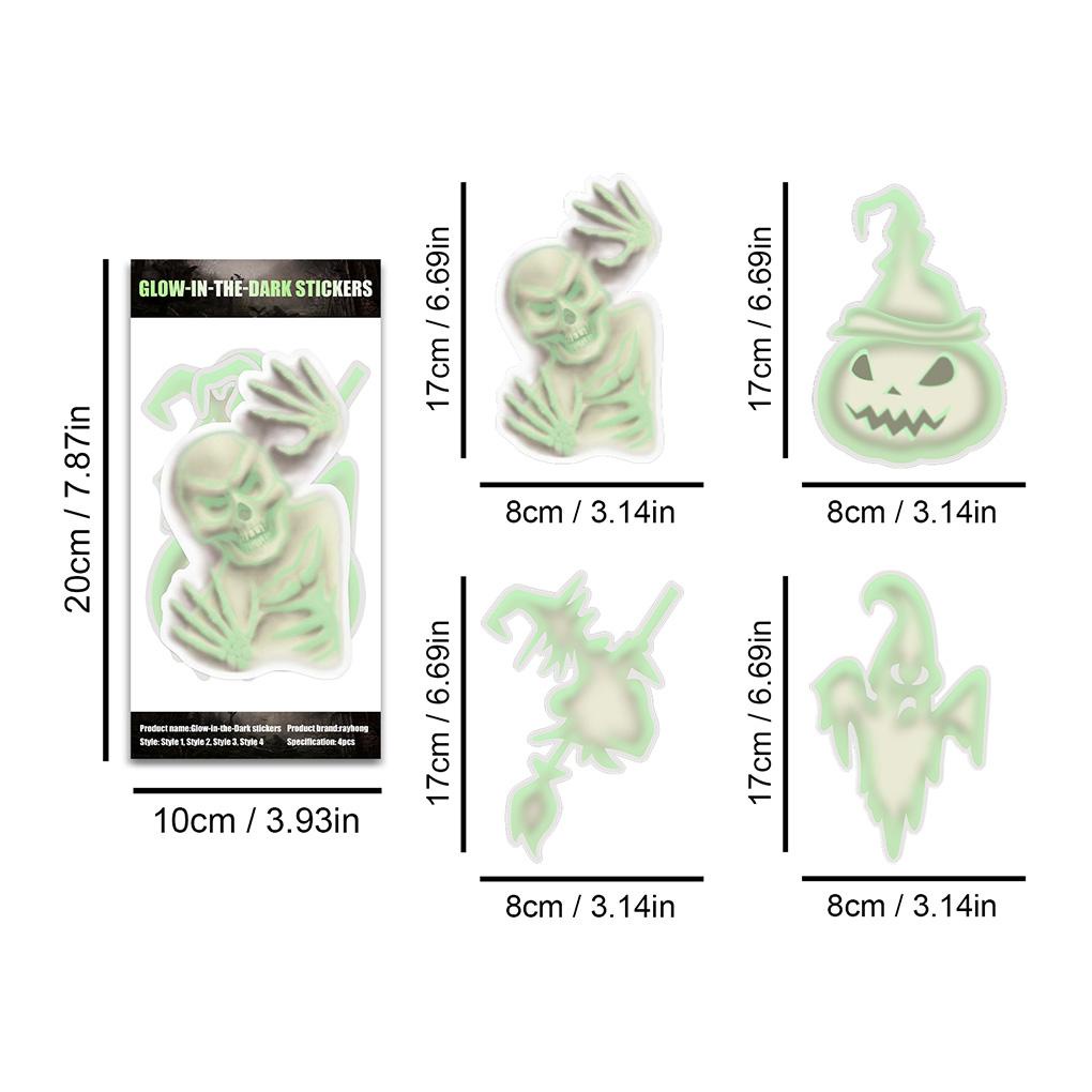 Stiker Dinding Decal Desain Halloween Model Luminous Untuk Dekorasi Bar Restoran (house2020)