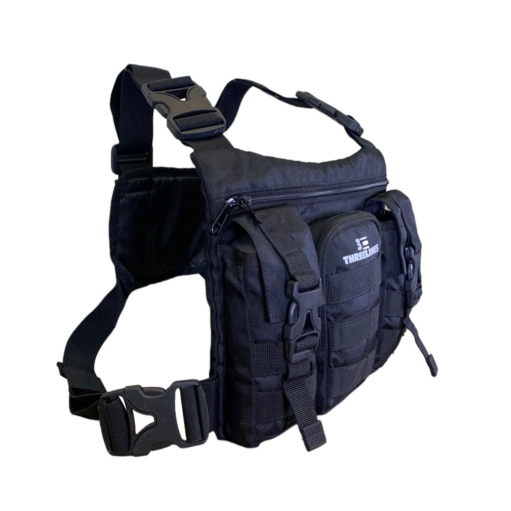 Tas Dada Pria Original Threelines Black Series / Chest Rig Bag Threelines Original