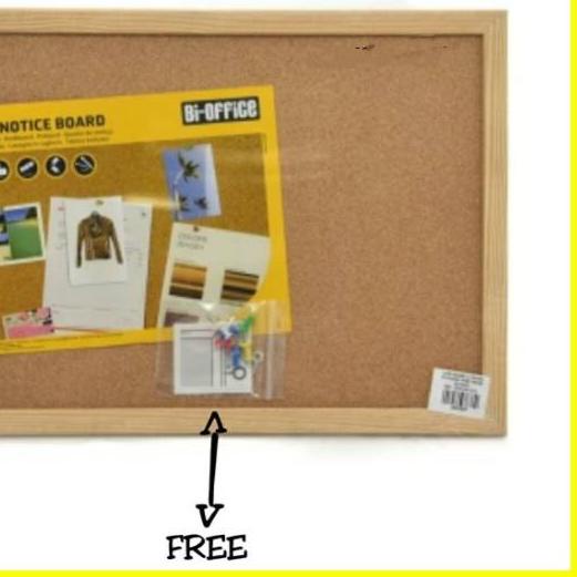 

11.11✔️Cork Notice Board Fibre Board 90x60cm 60x45cm 40x30cm Papan Mading Kayu Gabus Tempel|SQ8