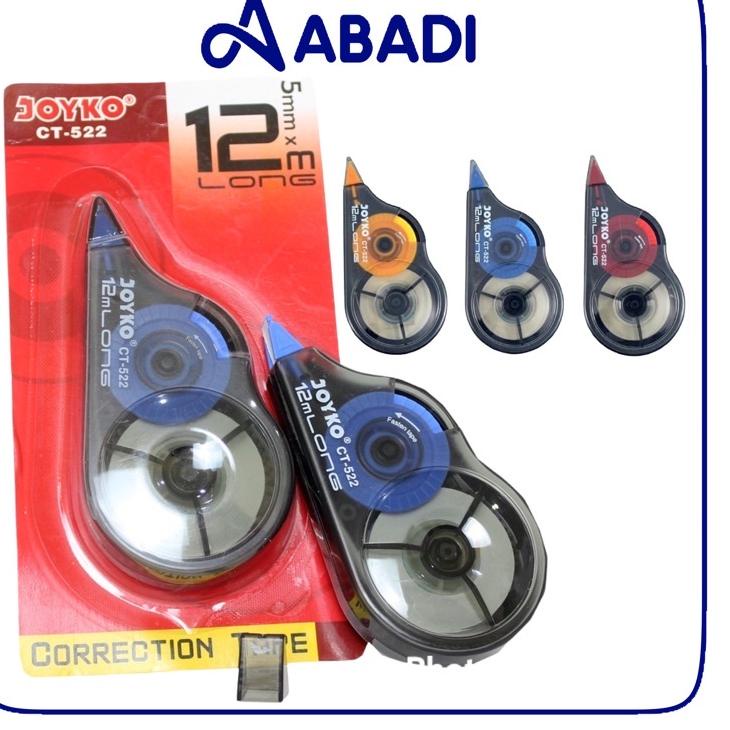 

Terbaru - JOYKO Corection Tape / Tipex Kertas Tip-ex Pita kertas Joyko CT-522 & CT-507 Grosir 1pak 12pcs