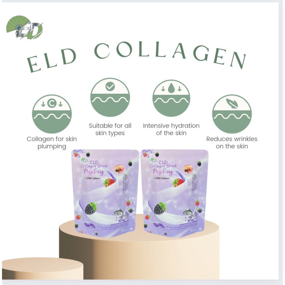 ELD Collagen Drink Strawberry Minuman Kolagen Suplemen Pemutih Kulit colagen / almond choco / raspberry salmon