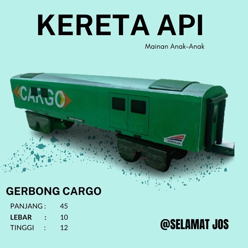 Miniatur gerbong kereta api lokomotif