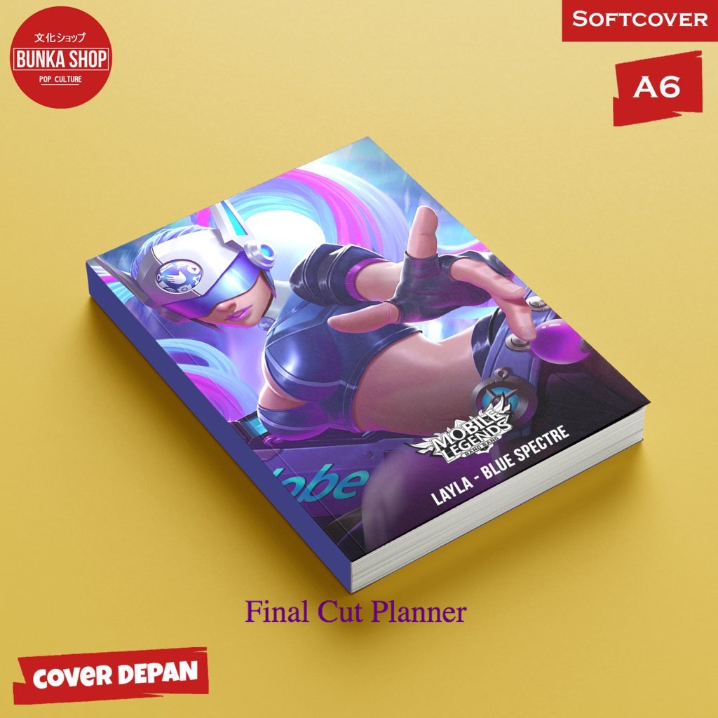 

Pocket Note Mobile Legends Layla Blue Spectre Softcover A6 Buku Tulis catatan Notes Agenda Planner Jurnal .