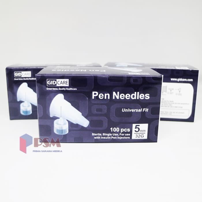 Pen Needle Jarum Insulin Gidcare 32G x 5mm / sejenis Ultra-Fine BD Box