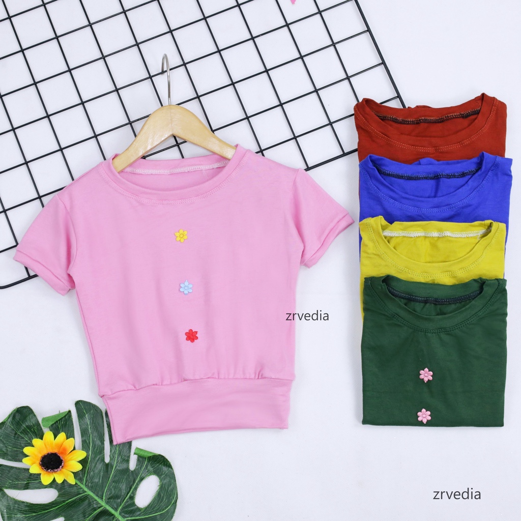 Blouse Chita Bayi uk 3-12 Bulan / Atasan T-Shirt Polos Kaos Baby Perempuan Lengan Pendek Adem