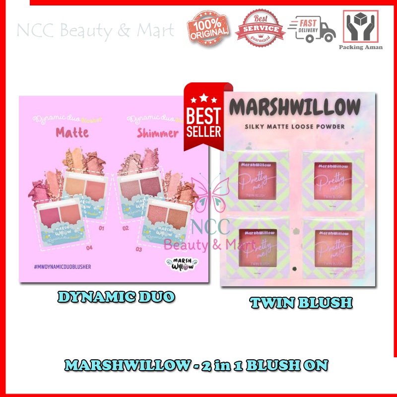 * NCC * Marshwillow Blush On Pretty Me Dynamic Duo Blusher Marsh Willow