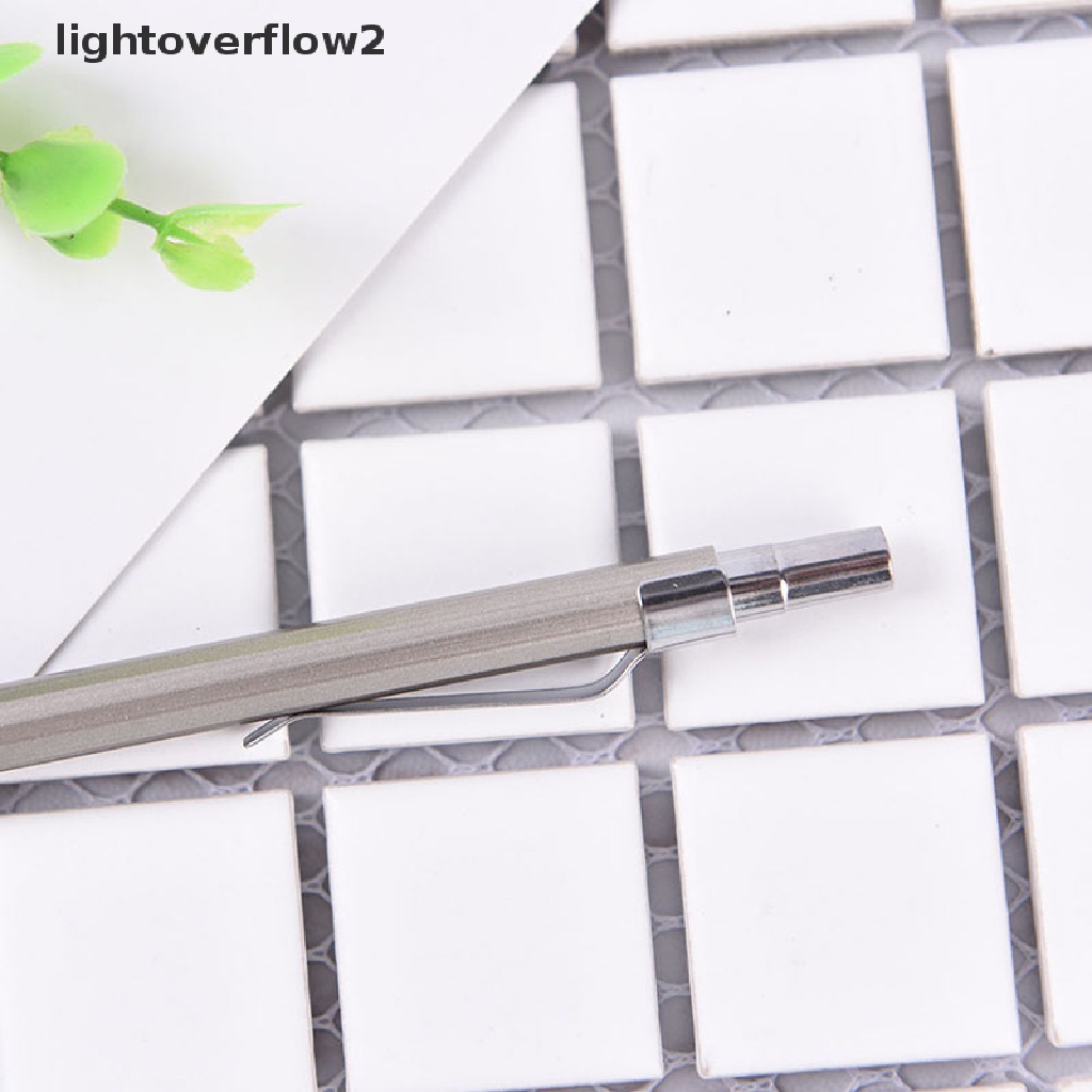 (lightoverflow2) Pensil Mekanik Otomatis 0.5 / 0.7mm Bahan Metal Untuk Menulis / Menggambar