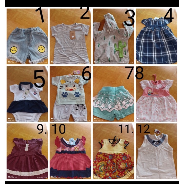 BAJU  ANAK RANDOM 50 dapat 3pcs