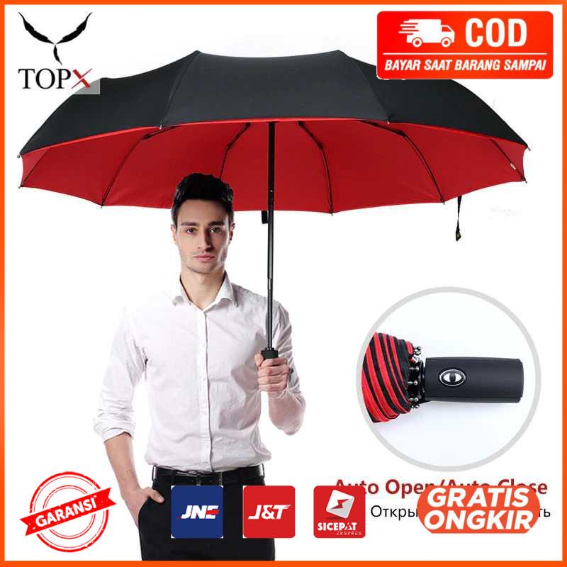 Payung Lipat Windproof Double Layer Umbrella T1212