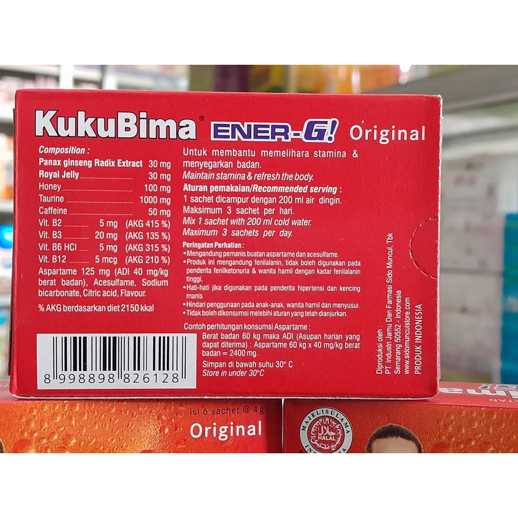 KUKU BIMA ENER - G SIDOMUNCUL kuku bima 1 BOX ISI 6 SACHET