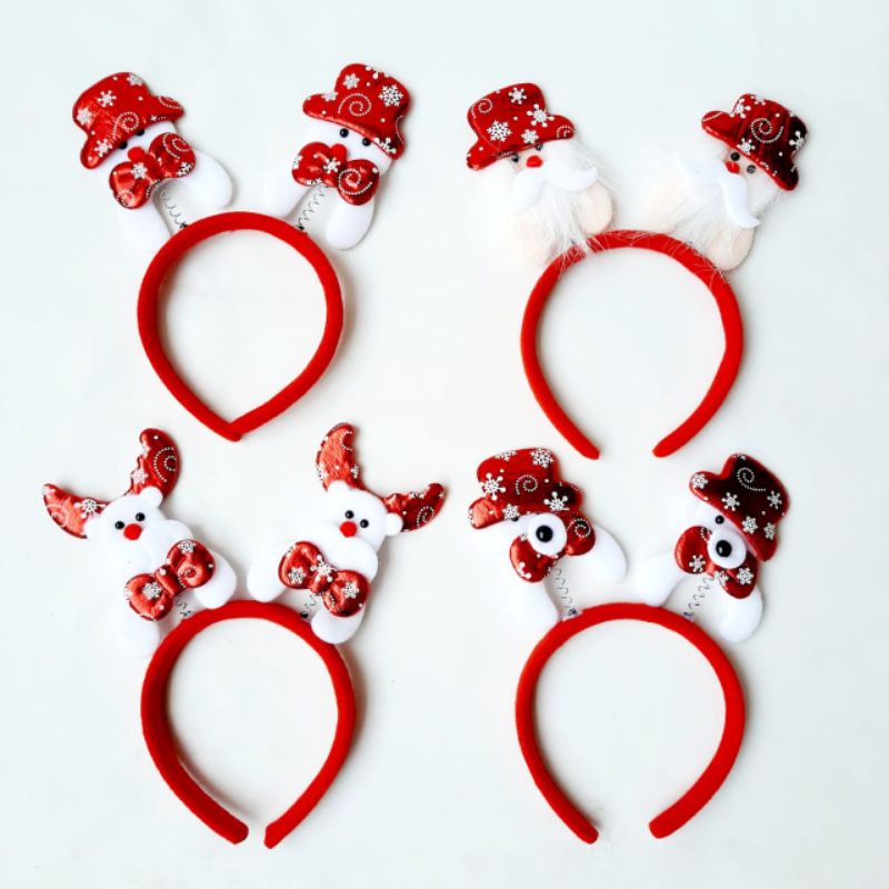 BANDO Natal Rusa Bulu Bando Rusa Merah Kado Christmas Deer Headband