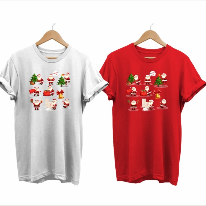 BAJU - KAOS NATAL SANTA ACTIVITY - TSHIRT CHRISTMAS SANTA CLAUS CHIBI