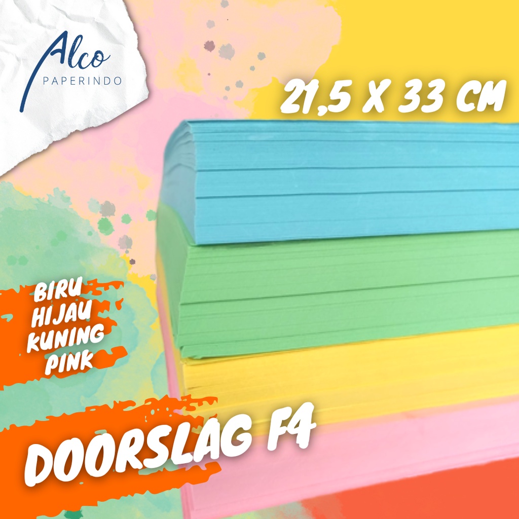 

Doorslag Duslak Warna Jambon/Kuning/Biru/Hijau F4 Folio