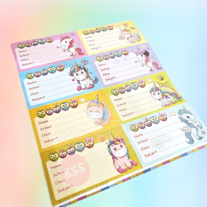 

Label Nama Anak-Anak Karakter (SSS)