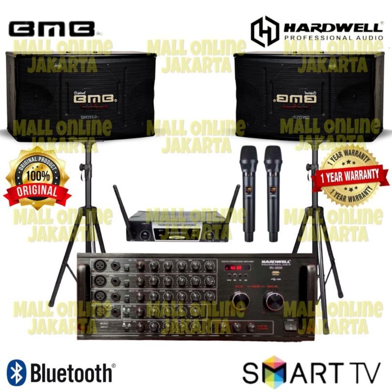 Paket Karaoke Bmb 10 inch sound system Hardwell Rv3000 Original